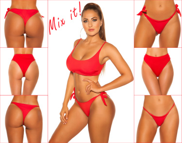 Mix it!!! bikini top met verstelbare bandjes rood